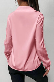 women's casual v-neck long sleeve shirt, view 3 - MRSLM