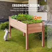 elevated wooden garden bed planter kit, view 5 - MRSLM