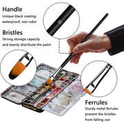 9pcs filbert paint brushes set, view 4 - MRSLM