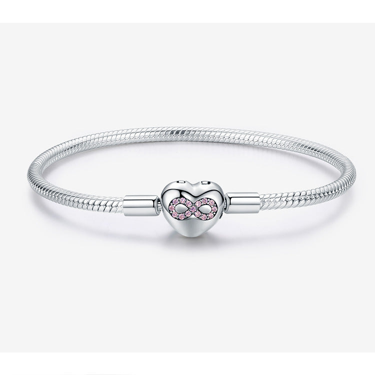 925 silver diy basic leaf bracelet, view 6 - MRSLM