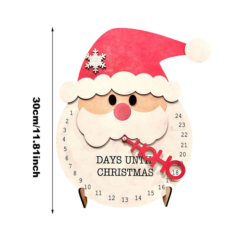 Wooden Christmas countdown calendar decoration, view 9 - MRSLM