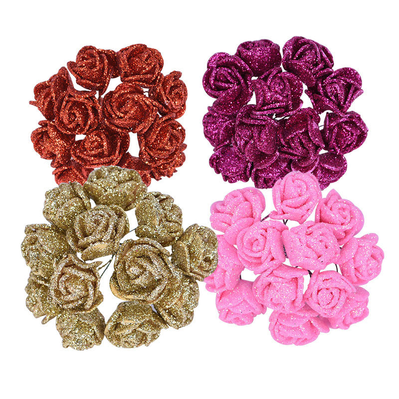 pe gold powder artificial roses, view 3 - MRSLM