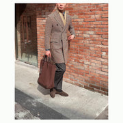 thick houndstooth vintage coat, view 3 - MRSLM