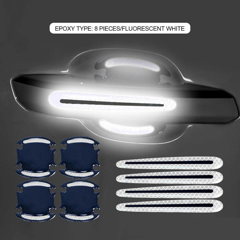 Carbon fiber car door handle protector stickers, view 3 - MRSLM