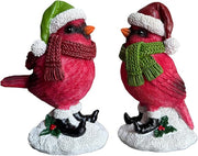 Red cardinal Christmas figurine, view 5 - MRSLM