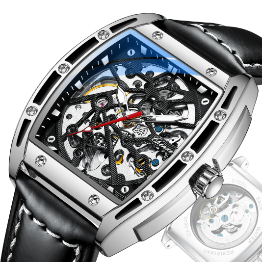 men's skeleton automatic mechanical watch, view 5 - MRSLM