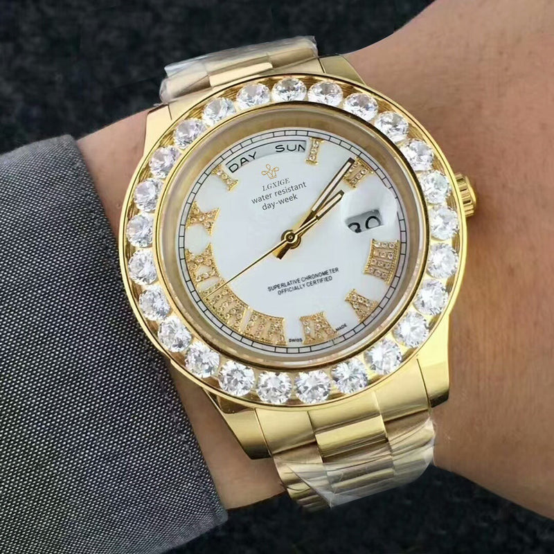 Men's day-date calendar quartz watch - MRSLM