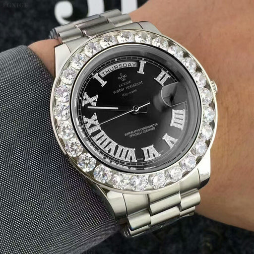 Men's day-date calendar quartz watch, view 3 - MRSLM