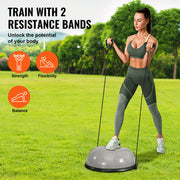 half exercise ball trainer with bands, view 4 - MRSLM