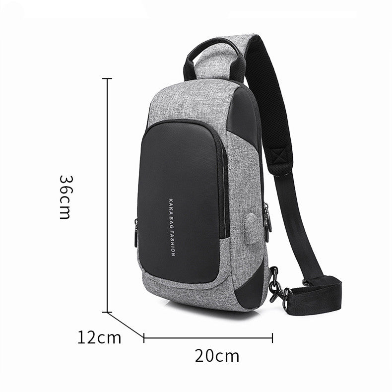 men's Oxford shoulder chest bag, view 2 - MRSLM