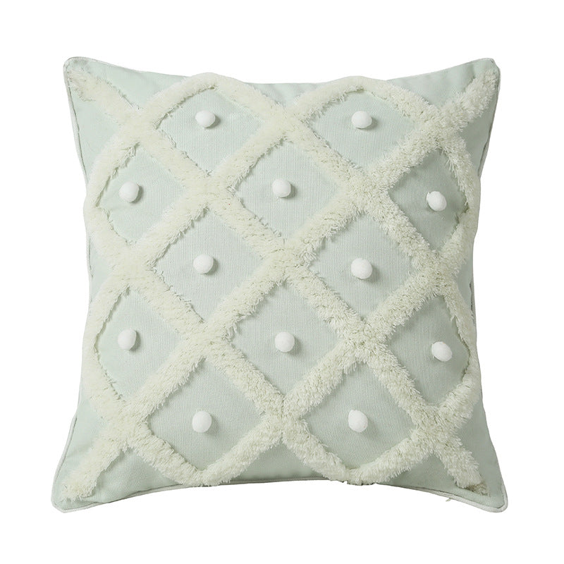 Tufted Moroccan-style pillow cover, view 6 - MRSLM