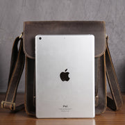 Men's retro leather messenger bag, view 2 - MRSLM