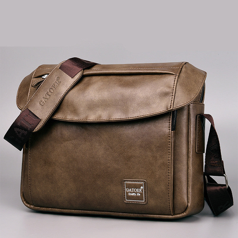 men's PU messenger bag, view 5 - MRSLM