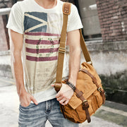 men's canvas shoulder bag, view 2 - MRSLM