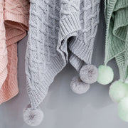 Soft knit throw blanket and pillow cover, view 7 - MRSLM