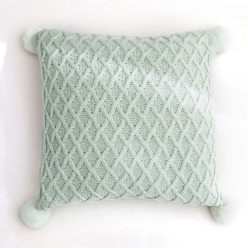 Soft knit throw blanket and pillow cover, view 8 - MRSLM