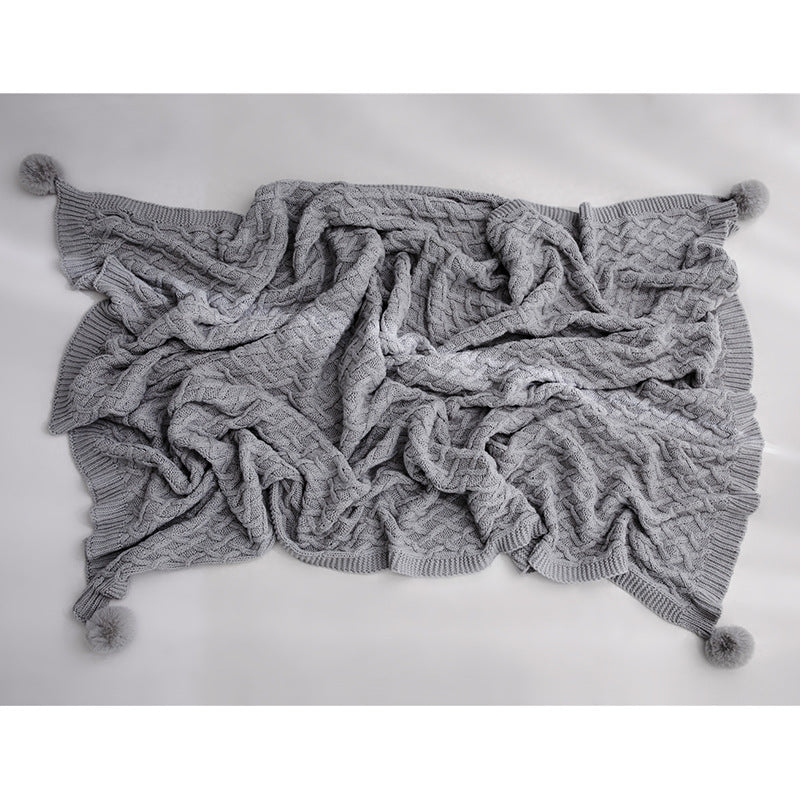 Soft knit throw blanket and pillow cover, view 2 - MRSLM