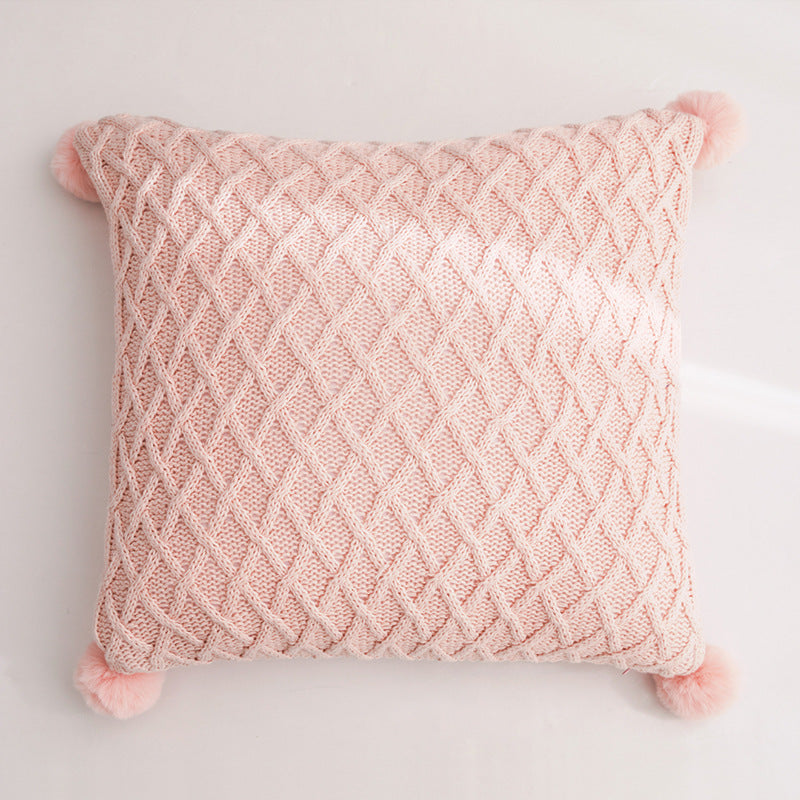 Soft knit throw blanket and pillow cover, view 4 - MRSLM