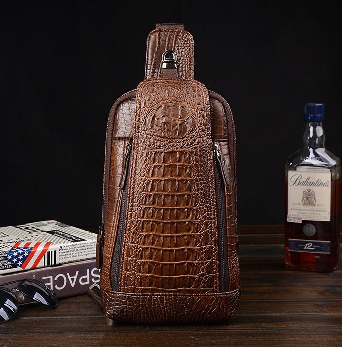 crocodile pattern chest bag, view 6 - MRSLM