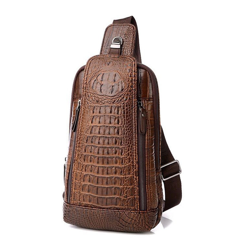 crocodile pattern chest bag, view 5 - MRSLM