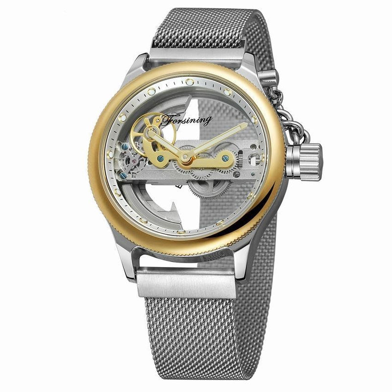 mesh belt automatic mechanical watch, view 5 - MRSLM