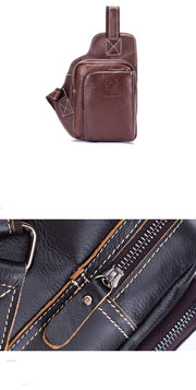 Men's leather messenger bag, view 9 - MRSLM