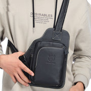 Men's leather messenger bag, view 6 - MRSLM