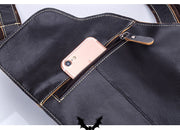 Men's leather messenger bag, view 8 - MRSLM
