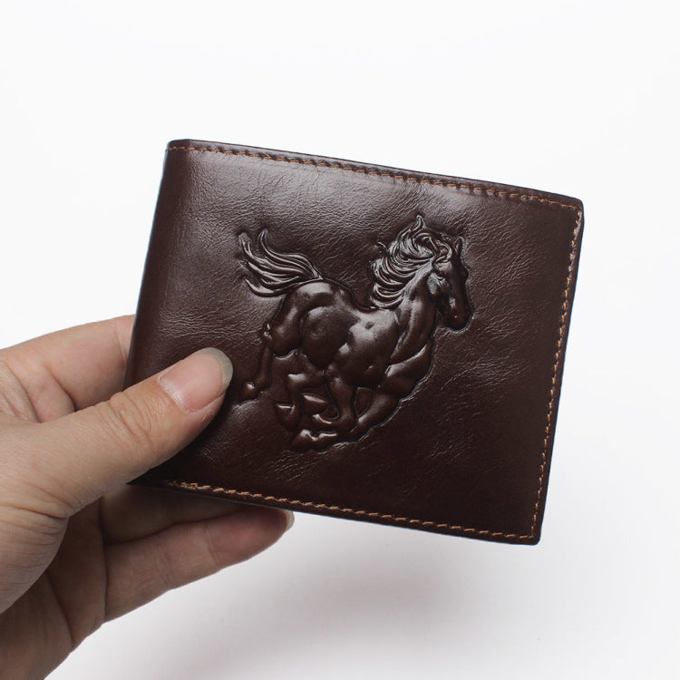 men's retro leather wallet, view 4 - MRSLM