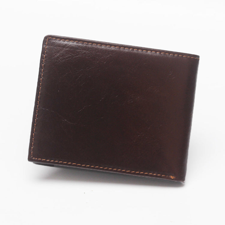 men's retro leather wallet, view 5 - MRSLM