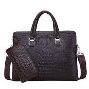 men's pu leather messenger briefcase, view 2 - MRSLM