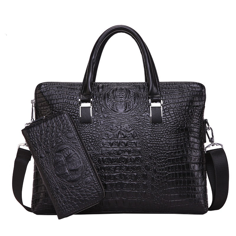 men's pu leather messenger briefcase, view 7 - MRSLM