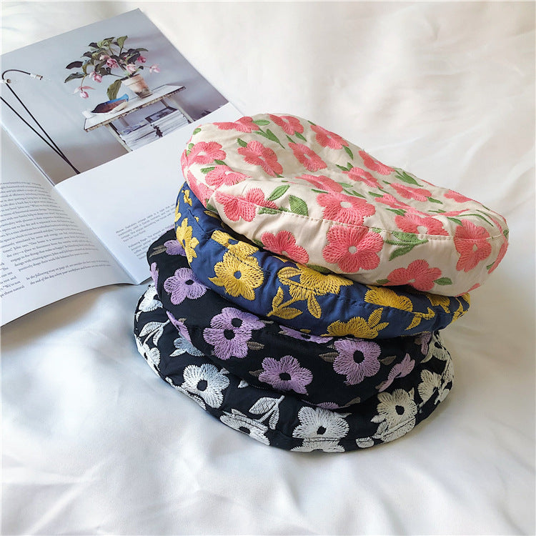 sweet flower beret hat, view 8 - MRSLM