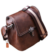 small leather messenger bag, view 5 - MRSLM