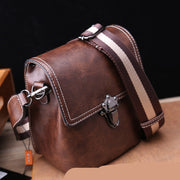 small leather messenger bag - MRSLM