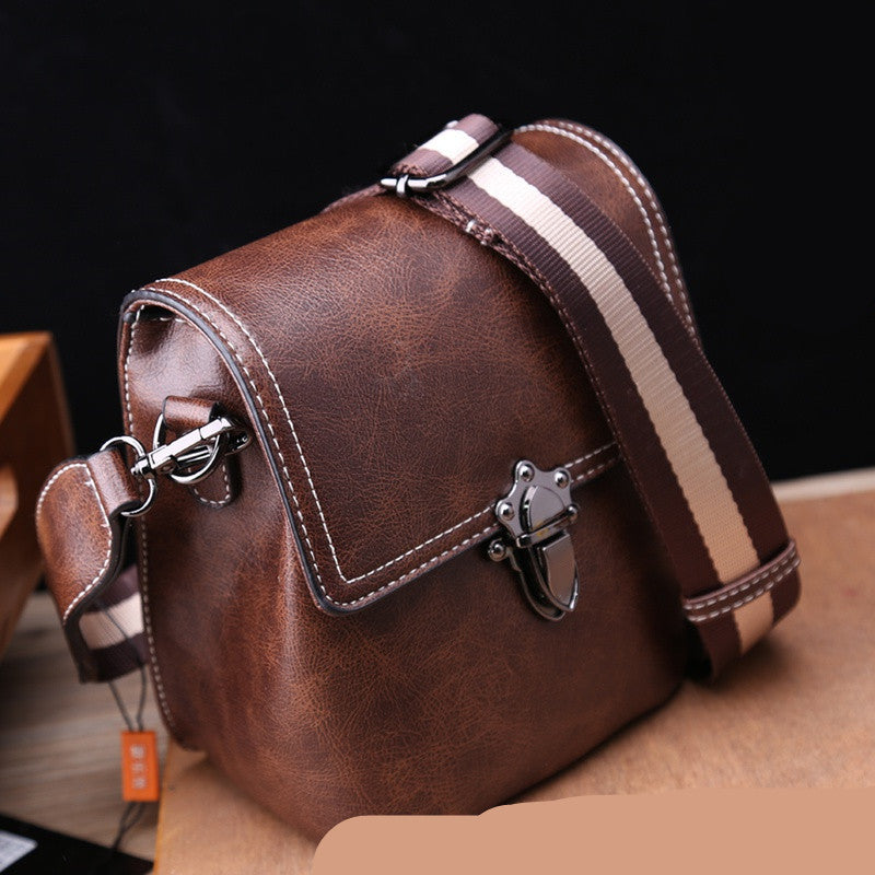 small leather messenger bag - MRSLM