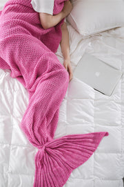 Knitted mermaid tail blanket, view 6 - MRSLM