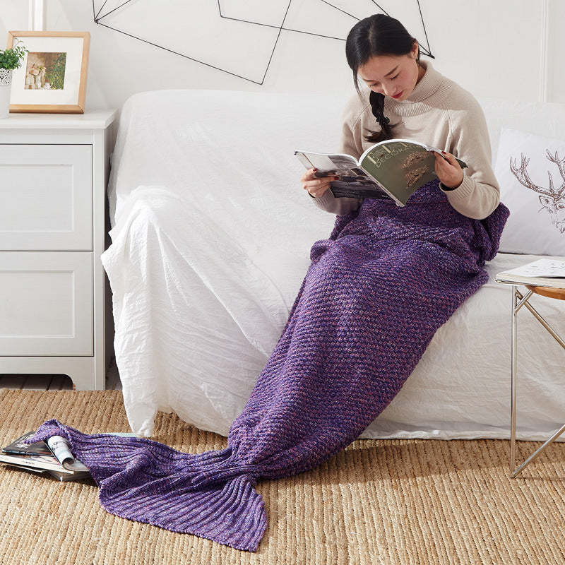 Knitted mermaid tail blanket - MRSLM