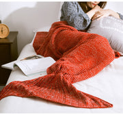 Knitted mermaid tail blanket, view 12 - MRSLM