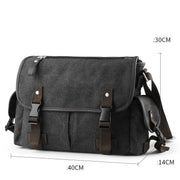canvas messenger bag, view 2 - MRSLM
