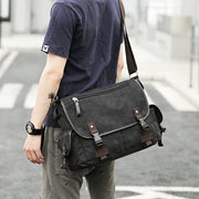 canvas messenger bag - MRSLM