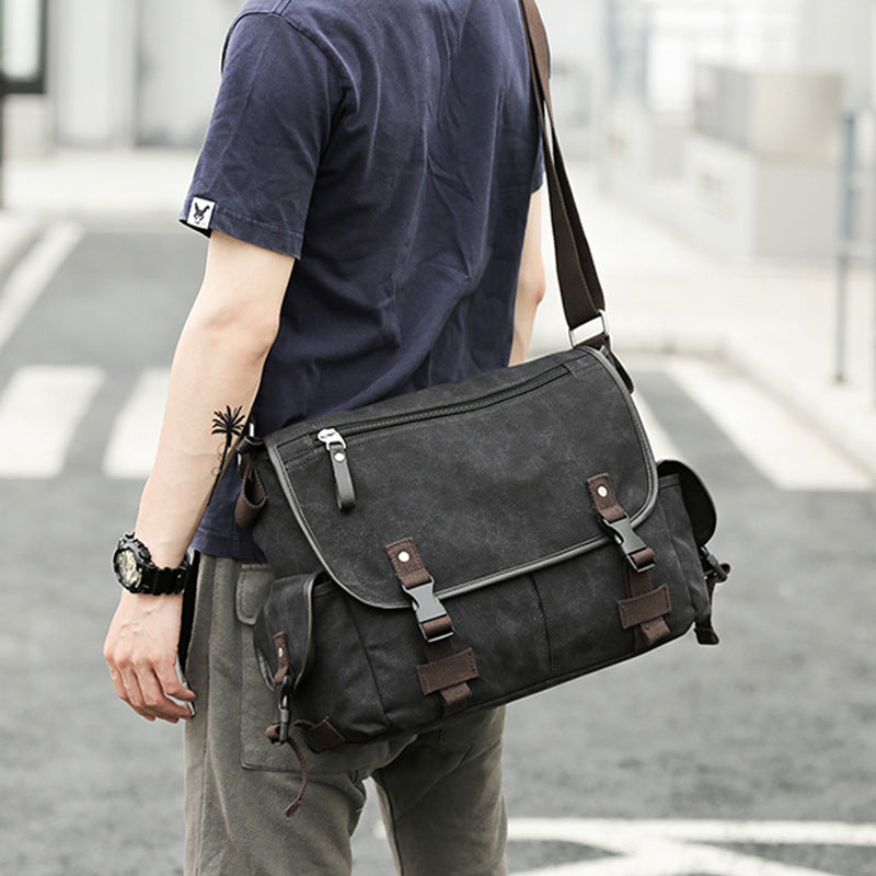 canvas messenger bag - MRSLM