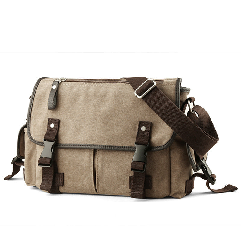 canvas messenger bag, view 4 - MRSLM