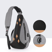 men's triangle messenger bag, view 3 - MRSLM