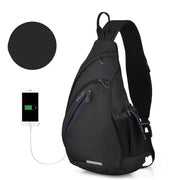 men's triangle messenger bag, view 2 - MRSLM