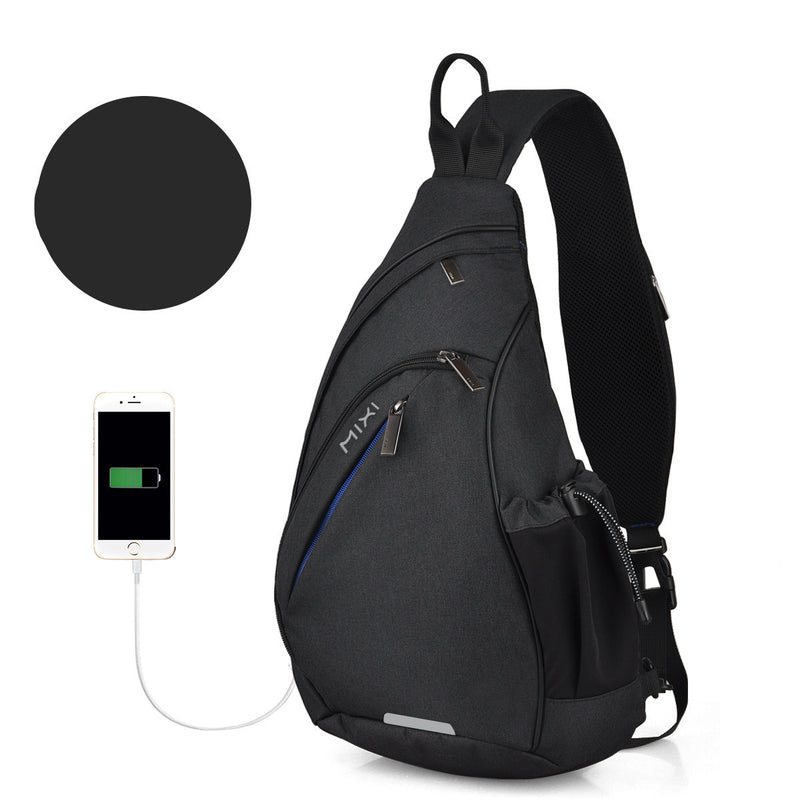 men's triangle messenger bag, view 2 - MRSLM
