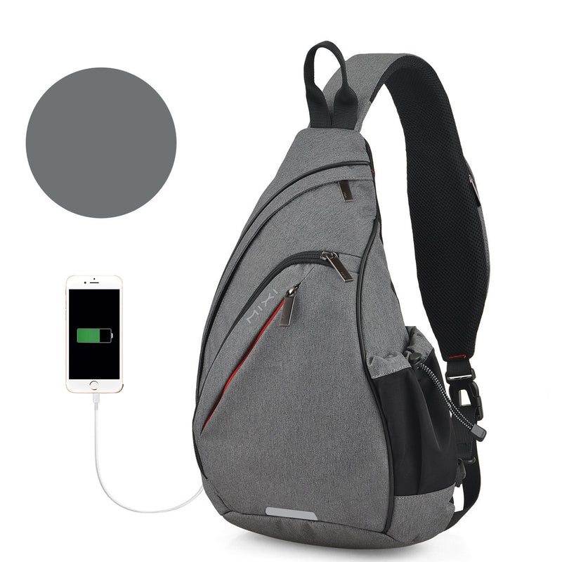 men's triangle messenger bag, view 5 - MRSLM