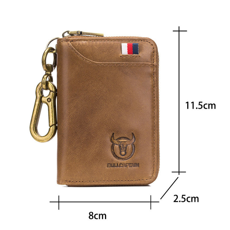 leather car key case, view 4 - MRSLM