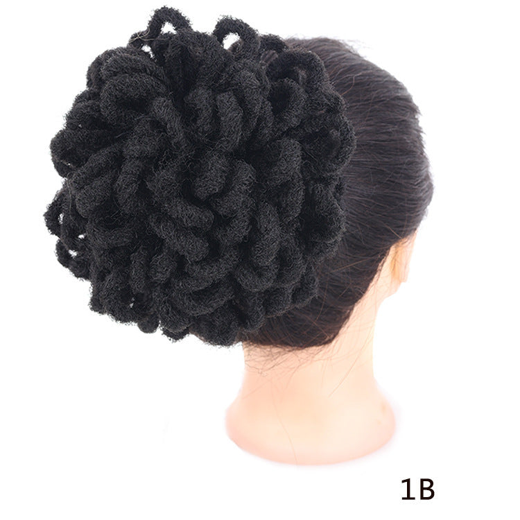 african wig bun drawstring afro hair, view 6 - MRSLM