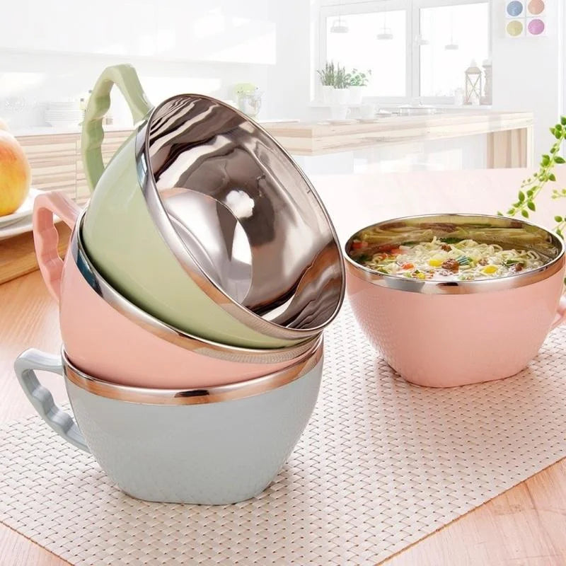 colorful stainless steel bowl with handle - MRSLM